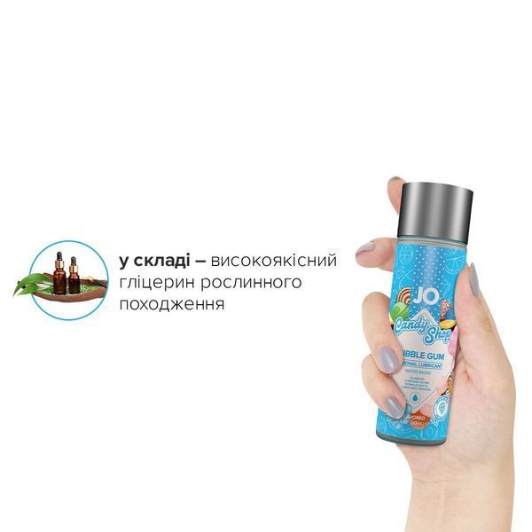 Лубрикант на водній основі JO H2O &mdash; Candy Shop &mdash; Bubblegum (60 мл) без цукру та парабенів SO2619 фото
