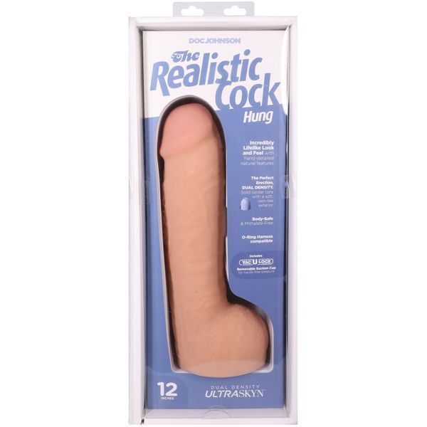 Фалоімітатор Doc Johnson The Realistic Cock ULTRASKYN - 12 Inch Hung with Balls Vanilla SX4438 фото