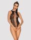 Ажурний бодістокінг із ефектом шнурівки Obsessive B129 teddy black S/M/L, чорний, з доступом SO7213 фото 1