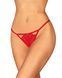 Трусики з доступом Obsessive Ingridia crotchless thong XS/S, червоні SO9043 фото 1