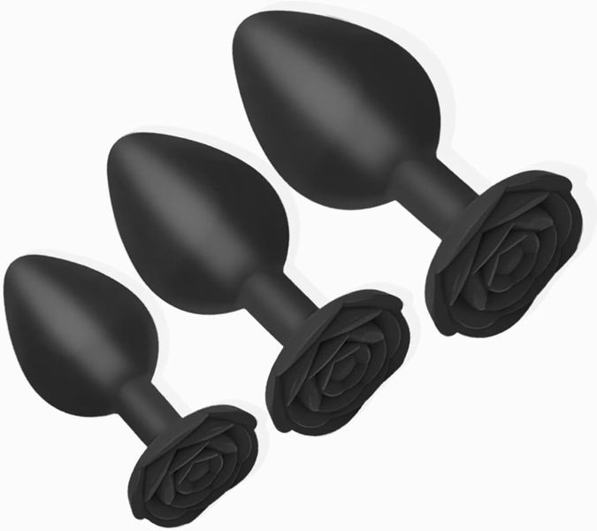 Набір силіконових анальних пробок BMS Roses Til&rsquo; Dawn Silicone Anal Plug Kit (пошкоджене паковання!!!) SX3150-R фото