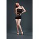 Мінісукня на одне плече Moonlight Model 12 XS-L Black, вертикальна бахрома SO6345 фото 1
