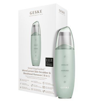 Мікрострумовий скрабер для шкіри та усунення чорних точок GESKE MicroCurrent Skin Scrubber&Blackhead Remover 9в1 green HB0151 фото