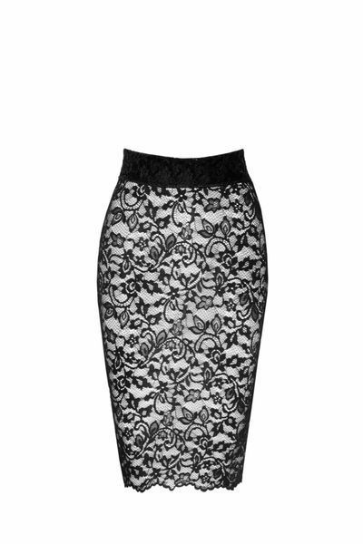 Спідниця Noir Handmade F302 Ambivalence, XL, black, мереживо, довжина за коліна, шнурівка ззаду SX0252 фото