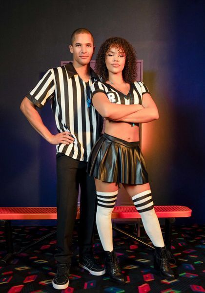 Костюм рефері Leg Avenue Time Out Referee S, кроп-топ спідниця свисток SO9191 фото