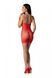 Ажурна мінісукня на тонких бретелях Passion BS096 One Size, red, плетіння на грудях SO8930 фото 2