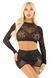 Комплект Leg Avenue Rhinestone Crop Top and Mini Skirt One Size, Black SX1744 фото 1