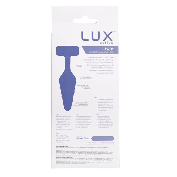 Анальна пробка Lux Active Twist Plug Small Blue (м'яте паковання!!!) SX3926-R фото