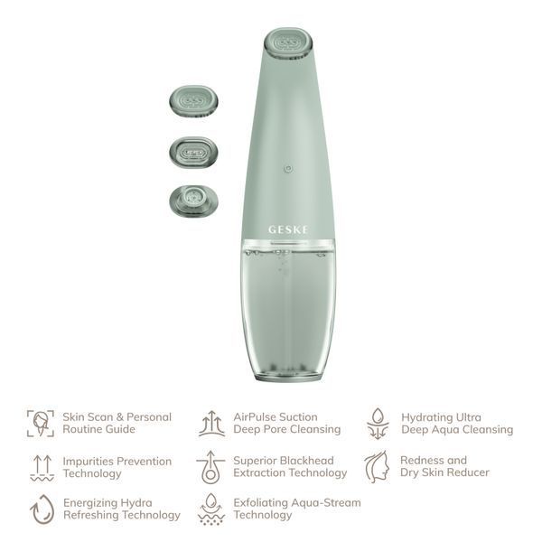 Очищуючий засіб для обличчя GESKE Aqua-Stream Face Cleanser 8в1 green HB0398 фото