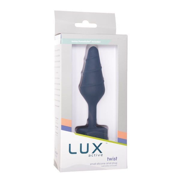 Анальна пробка Lux Active Twist Plug Small Blue (м'яте паковання!!!) SX3926-R фото