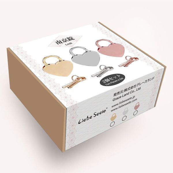 Замочок Liebe Seele Heart Shape Padlock Gold (2 шт) SX1677 фото