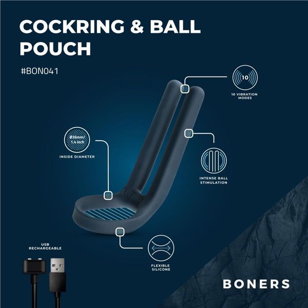 Ерекційне кільце Boners Cockring & Ball Stimulator SX3051 фото