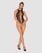 Ажурний бодістокінг із ефектом шнурівки Obsessive B129 teddy black XL/XXL, чорний, з доступом SO7214 фото 3