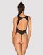 Ажурний бодістокінг із ефектом шнурівки Obsessive B129 teddy black XL/XXL, чорний, з доступом SO7214 фото 2