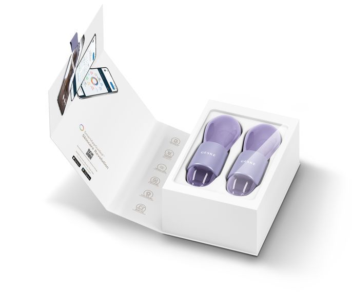 Подвійний масажер для очей GESKE Cool&Warm Duo Eye Massager 7в1 purple HB0325 фото
