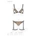 Еротичний комплект спідньої білизни Passion GABI SET S/M beige, трусики з гартерами SO8437 фото 5