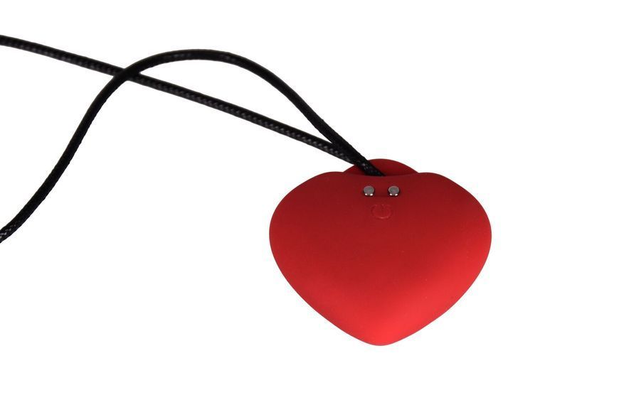 Мінівібратор &laquo;Сердечко&raquo; FairyGasm PleasureStone red, 9 режимів, на шнурку SX0645 фото