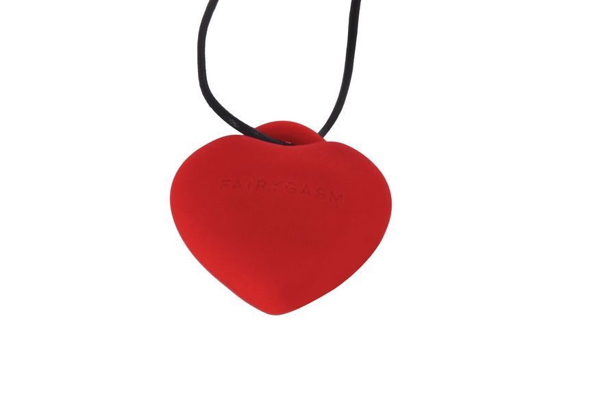 Мінівібратор &laquo;Сердечко&raquo; FairyGasm PleasureStone red, 9 режимів, на шнурку SX0645 фото