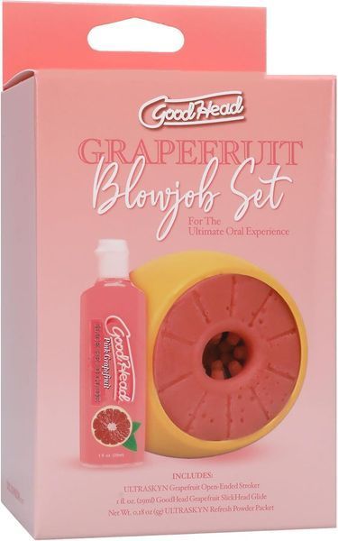 Набір для мінету Doc Johnson GoodHead Grapefruit Blowjob Set - Yellow SX1322 фото