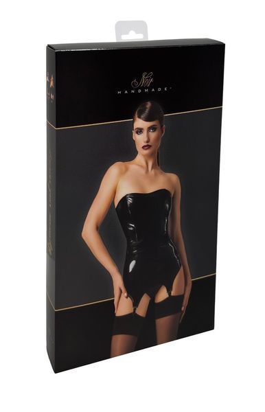 Корсет з підв'язками для панчіх Noir Handmade F381 Dominae Venom PVC corset-belt L SX4143 фото