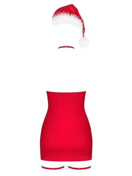 Сорочка Obsessive Kissmas chemise red L/XL SX1157 фото