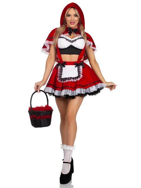 Костюм Червоної Шапочки Leg Avenue Flirty Miss Red Top and Skirt L SX2781 фото