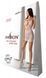Ажурна мінісукня на тонких бретелях Passion BS096 One Size, white, плетіння на грудях SO8931 фото 6