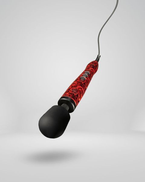 Вібромасажер DOXY Original ROSE PATTERN, дуже потужний, живлення 220В, пульсівні вібрації SX2454 фото
