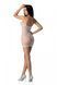 Ажурна мінісукня на тонких бретелях Passion BS096 One Size, white, плетіння на грудях SO8931 фото 2