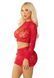 Комплект Leg Avenue Rhinestone Crop Top and Mini Skirt One Size, Red SX1745 фото 3