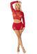 Комплект Leg Avenue Rhinestone Crop Top and Mini Skirt One Size, Red SX1745 фото 4