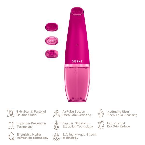Очищуючий засіб для обличчя GESKE Aqua-Stream Face Cleanser 8в1 magenta HB0399 фото