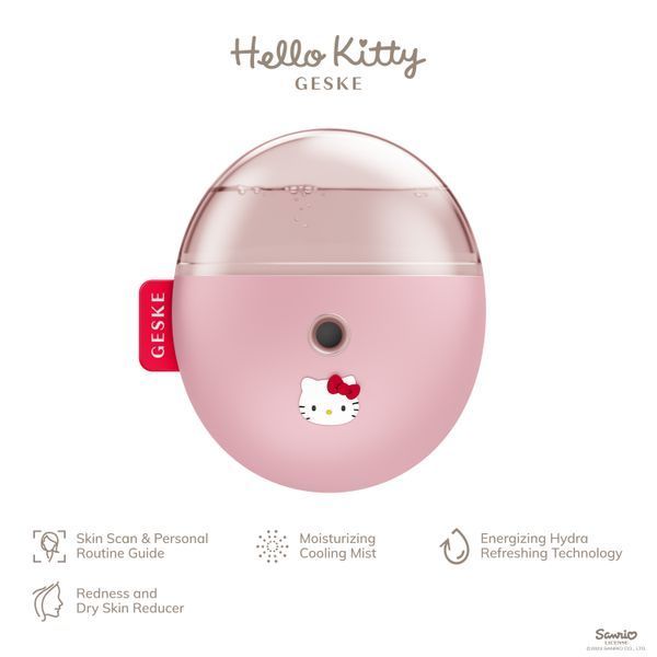 Електронний освіжувач для зволоження обличчя GESKE Facial Hydration Refresher 4в1 by Hello Kitty pink HB0254 фото