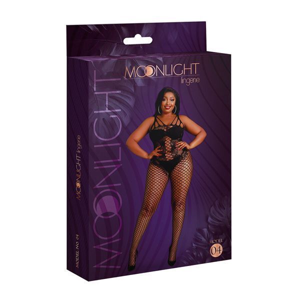 Бодістокінг Moonlight Plus Model 04 XL-XXXL Black, з доступом SO8195 фото