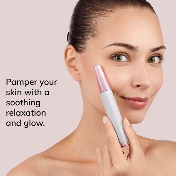 Ручка-масажер для обличчя з рожевим кварцом GESKE SmartAppGuided Rose Quartz & Depuffing Pen 6in1 starlight HB0660 фото