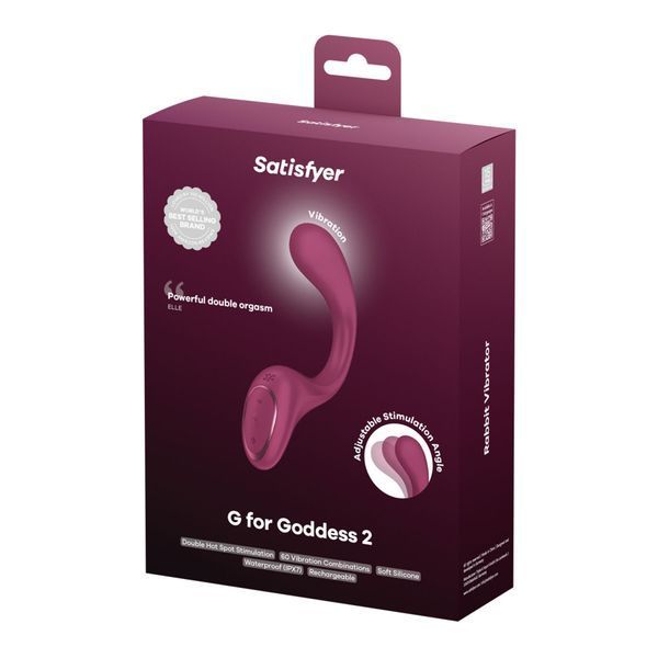 Вагінально-кліторальний вібратор Satisfyer G for Goddess 2 Wine Red, 2 мотори SX3260 фото