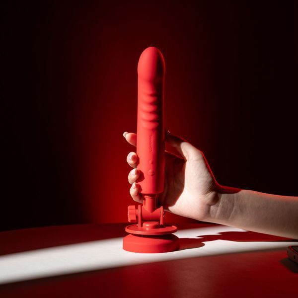 Смарт-міні секс-машина Lovense Mission 2 Vibrating suction cup dildo, 6500 вібрацій/хв, Touch Sense SX1306 фото