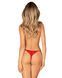 Трусики з доступом Obsessive Ingridia crotchless thong XL/2XL, червоні SO9045 фото 7
