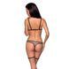Еротичний комплект спідньої білизни Passion GABI SET XXL/XXXL beige, трусики з гартерами SO8438 фото 2