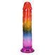 Фалоімітатор Doc Johnson Crystal Jellies - 8.5 Inch Сlassic Dong - Rainbow SX4440 фото 4