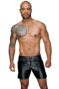 Чоловічі шорти з мокрим ефектом Noir Handmade H061 Powerwetlook shorts, 3XL SX0108 фото
