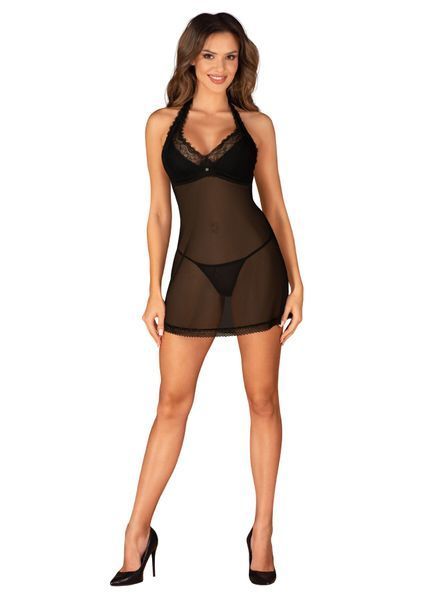 Пеньюар Obsessive Medilla chemise & thong XS/S SO9052 фото