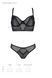 Комплект Passion DROSERA SET black, L/XL, сітка+мереживо, бюстьє та трусики танга SX0479 фото 5