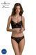 Комплект Passion DROSERA SET black, L/XL, сітка+мереживо, бюстьє та трусики танга SX0479 фото 1