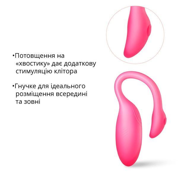 Смарт-віброяйце Magic Motion Flamingo Max Pink 2 в 1: віброяйце та тренажер Кегеля, 10 режимів SX2194 фото