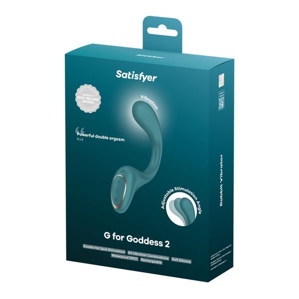 Вагінально-кліторальний вібратор Satisfyer G for Goddess 2 Bottle Green, 2 мотори SX3261 фото