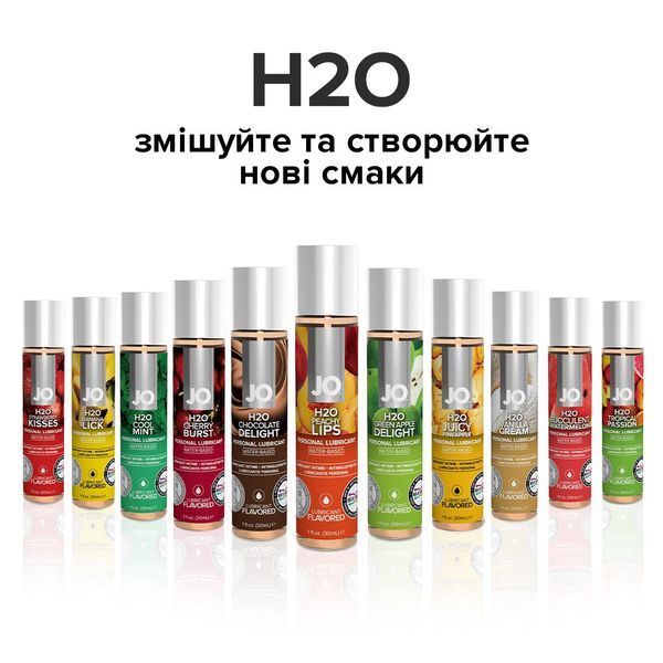 Змазка на водній основі JO H2O &mdash; Peachy Lips (30 мл) без цукру, рослинний гліцерин SO1476 фото
