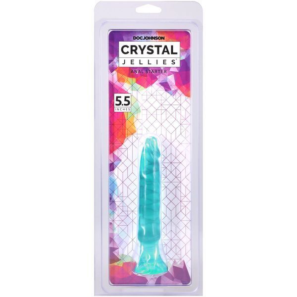 Дилдо Doc Johnson Crystal Jellies - Anal Starter - 5.5 Inches - Teal SX4441 фото