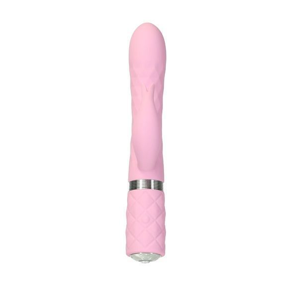 Розкішний кролик з ротацією та вібрацією Pillow Talk Lively Pink, кристал Сваровскі SO6856 фото