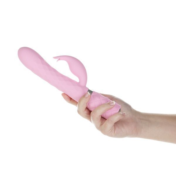 Розкішний кролик з ротацією та вібрацією Pillow Talk Lively Pink, кристал Сваровскі SO6856 фото
